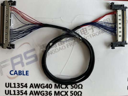 0.8 مم Awg40 LVDS 30 دبوس كبل موصل 180 مم سلك تسخير