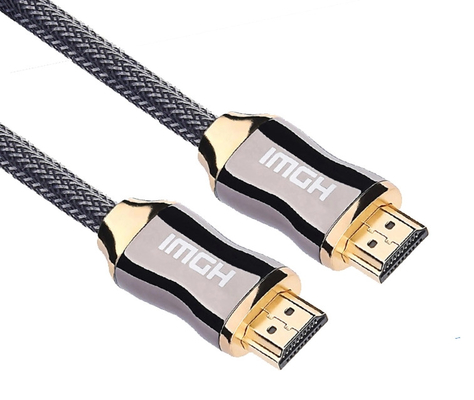 كابل Hdmi مضفر من النايلون 2.0 فولت 4k 60 هرتز ، كابل Hdmi ثلاثي الأبعاد 4K عالي الدقة