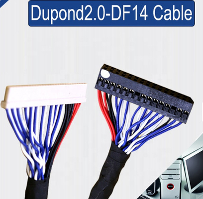 DF 14 Micro Coaxial Cable 0.5mm 38 إلى 46AWG صغير 370 ملم