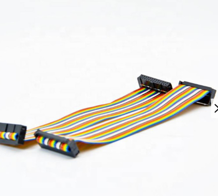 FPC أنثى مرنة PCB كابل قوس قزح اللون 2.0 2.54mm 60 دبوس الشريط المسطح