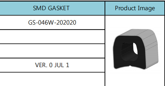 20mm SMD Gasket Elastic Recovery ، سيليكون حشيات مطاطية مستديرة مسطحة